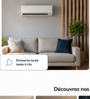 Intérieur équipé d'une climatisation murale