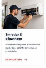 Technicien intervenant sur une unité intérieure